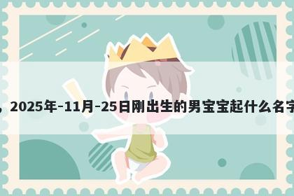 我姓孟,2025年-11月-25日刚出生的男宝宝起什么名字比较好