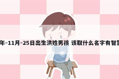 2025年-11月-25日出生洪姓男孩 该取什么名字有智慧才气