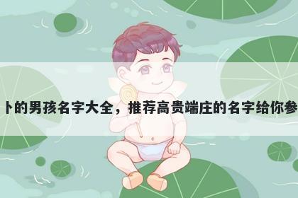 姓卜的男孩名字大全，推荐高贵端庄的名字给你参考