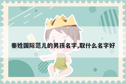 秦姓国际范儿的男孩名字,取什么名字好