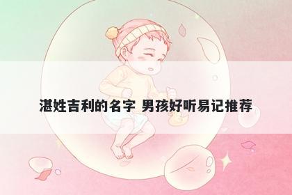 湛姓吉利的名字 男孩好听易记推荐