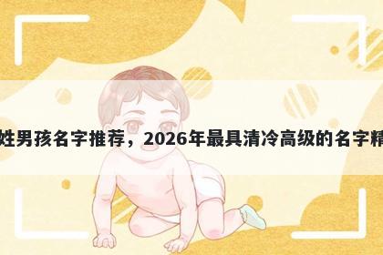 吕姓男孩名字推荐，2026年最具清冷高级的名字精选