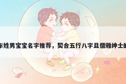 车姓男宝宝名字推荐,契合五行八字且儒雅绅士的