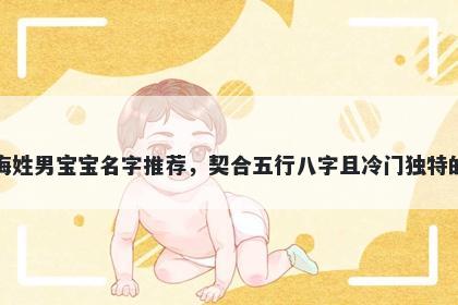 梅姓男宝宝名字推荐，契合五行八字且冷门独特的