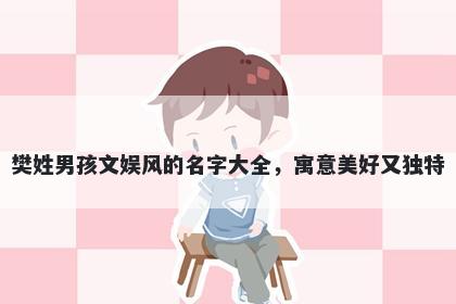 樊姓男孩文娱风的名字大全,寓意美好又独特