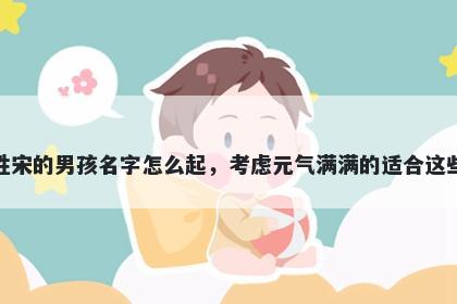 姓宋的男孩名字怎么起，考虑元气满满的适合这些