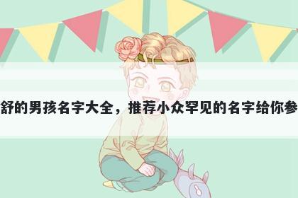 姓舒的男孩名字大全，推荐小众罕见的名字给你参考