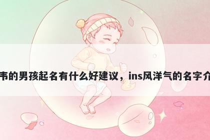 姓韦的男孩起名有什么好建议，ins风洋气的名字介绍