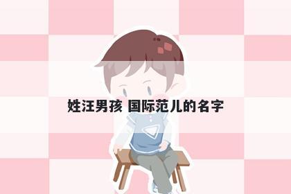 姓汪男孩 国际范儿的名字