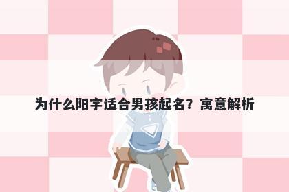 为什么阳字适合男孩起名？寓意解析