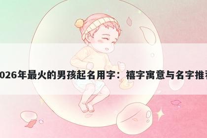 2026年最火的男孩起名用字：禧字寓意与名字推荐