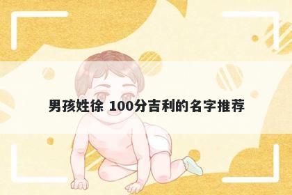 男孩姓徐 100分吉利的名字推荐