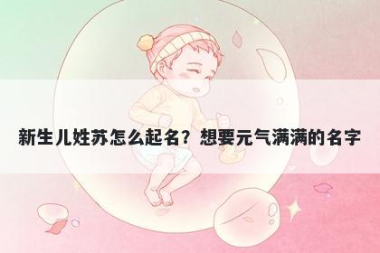 新生儿姓苏怎么起名？想要元气满满的名字