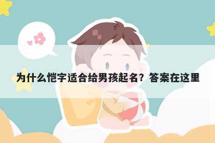 为什么恺字适合给男孩起名？答案在这里