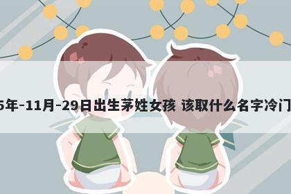 2025年-11月-29日出生茅姓女孩 该取什么名字冷门独特