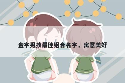金字男孩最佳组合名字，寓意美好