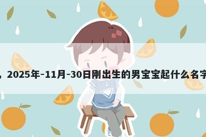 我姓成,2025年-11月-30日刚出生的男宝宝起什么名字比较好