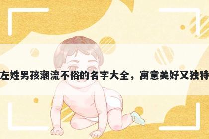 左姓男孩潮流不俗的名字大全，寓意美好又独特