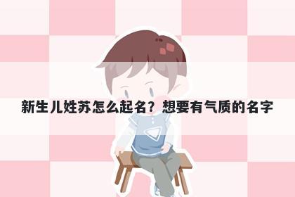 新生儿姓苏怎么起名？想要有气质的名字