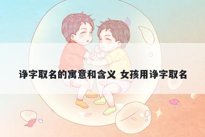 诤字取名的寓意和含义 女孩用诤字取名