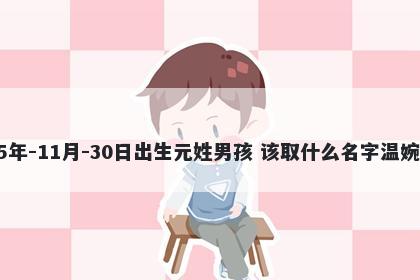 2025年-11月-30日出生元姓男孩 该取什么名字温婉动人