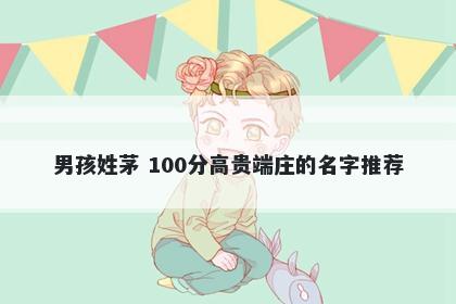 男孩姓茅 100分高贵端庄的名字推荐