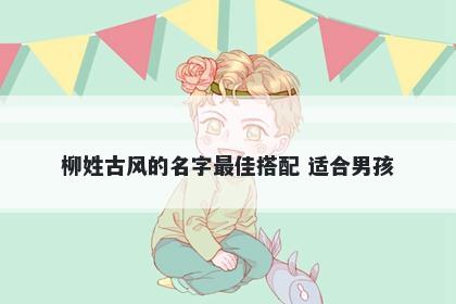 柳姓古风的名字最佳搭配 适合男孩