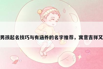 狄姓男孩起名技巧与有涵养的名字推荐,寓意吉祥又好听