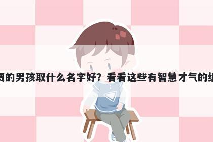姓贾的男孩取什么名字好？看看这些有智慧才气的组合