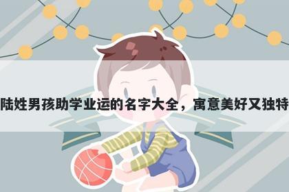 陆姓男孩助学业运的名字大全，寓意美好又独特