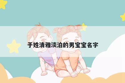 于姓清雅淡泊的男宝宝名字