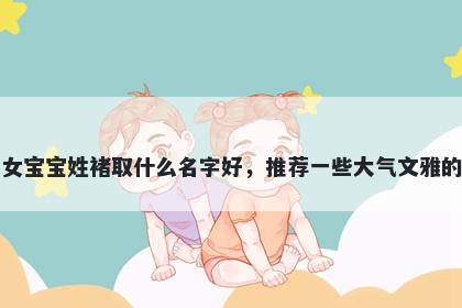 刚出生的女宝宝姓褚取什么名字好，推荐一些大气文雅的女孩名字