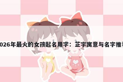 2026年最火的女孩起名用字：芷字寓意与名字推荐