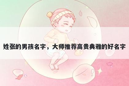姓张的男孩名字，大师推荐高贵典雅的好名字
