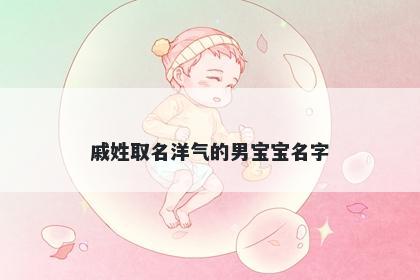 戚姓取名洋气的男宝宝名字