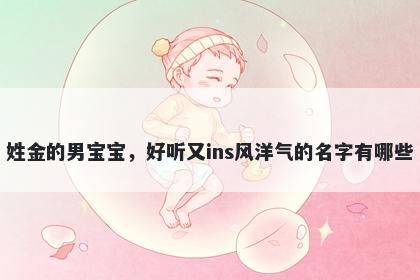 姓金的男宝宝，好听又ins风洋气的名字有哪些