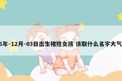 2025年-12月-03日出生褚姓女孩 该取什么名字大气文雅