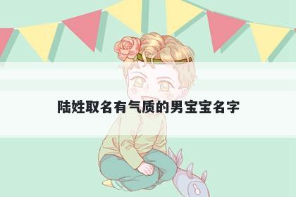 陆姓取名有气质的男宝宝名字