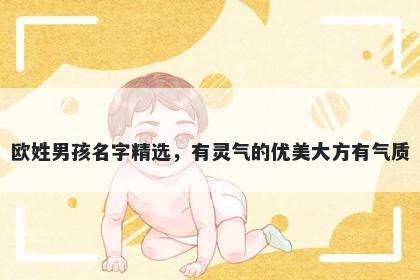 欧姓男孩名字精选，有灵气的优美大方有气质