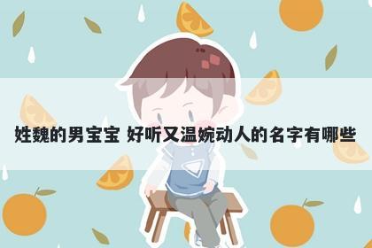 姓魏的男宝宝 好听又温婉动人的名字有哪些