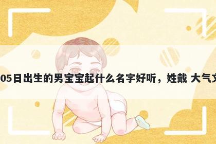 2025年-12月-05日出生的男宝宝起什么名字好听,姓戴 大气文雅的名字推荐