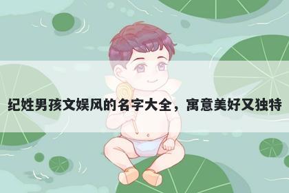纪姓男孩文娱风的名字大全,寓意美好又独特