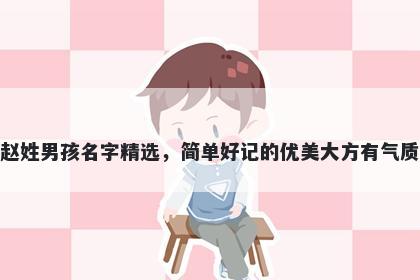 赵姓男孩名字精选,简单好记的优美大方有气质