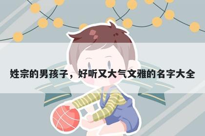 姓宗的男孩子,好听又大气文雅的名字大全