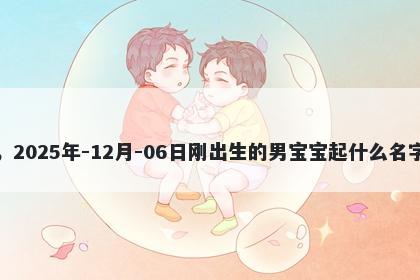 我姓贺,2025年-12月-06日刚出生的男宝宝起什么名字比较好