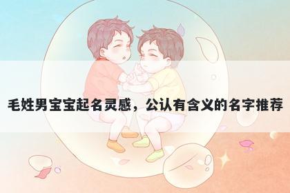 毛姓男宝宝起名灵感,公认有含义的名字推荐