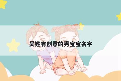 吴姓有创意的男宝宝名字