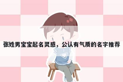 张姓男宝宝起名灵感,公认有气质的名字推荐