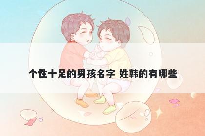 个性十足的男孩名字 姓韩的有哪些