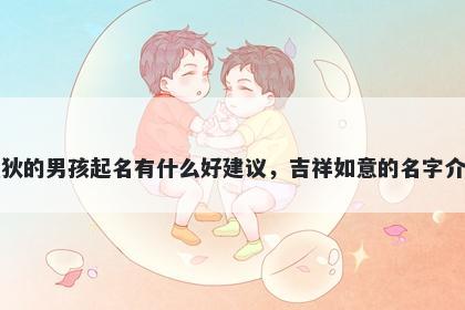 姓狄的男孩起名有什么好建议，吉祥如意的名字介绍